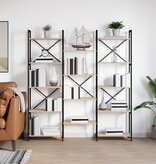 VidaXL Boekenkast Sonoma eiken 156 x 25 x 167.5 cm Bewerkt hout