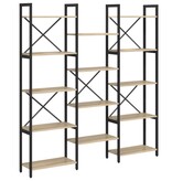 VidaXL Boekenkast Sonoma eiken 156 x 25 x 167.5 cm Bewerkt hout