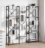 VidaXL Boekenkast Sonoma eiken 156 x 25 x 167.5 cm Bewerkt hout