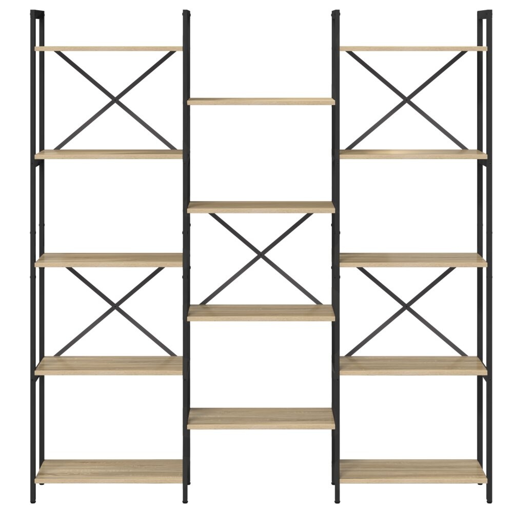 VidaXL Boekenkast Sonoma eiken 156 x 25 x 167.5 cm Bewerkt hout