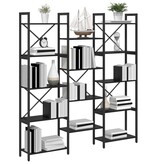 VidaXL Boekenkast Zwart eiken 156 x 25 x 167.5 cm Bewerkt hout