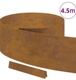 VidaXL Tuin Grasperkafwerking Roestig 450 x 25 cm Cortenstaal