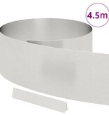 VidaXL Tuin Grasperkafwerking Zilver 450 x 25 cm Roestvrij staal