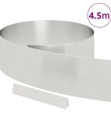 VidaXL Tuin Grasperkafwerking Zilver 450 x 20 cm Roestvrij staal