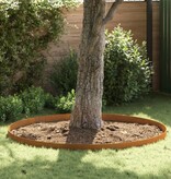 VidaXL Tuin Grasperkafwerking 4 pcs Roestig 450 x 15 cm Cortenstaal