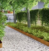 VidaXL Tuin Grasperkafwerking 4 pcs Roestig 450 x 15 cm Cortenstaal