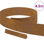 VidaXL Tuin Grasperkafwerking Roestig 450 x 15 cm Cortenstaal