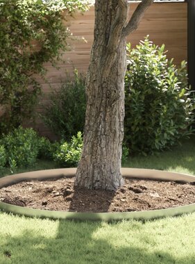 VidaXL Tuin Grasperkafwerking 4 pcs Zilver 450 x 15 cm