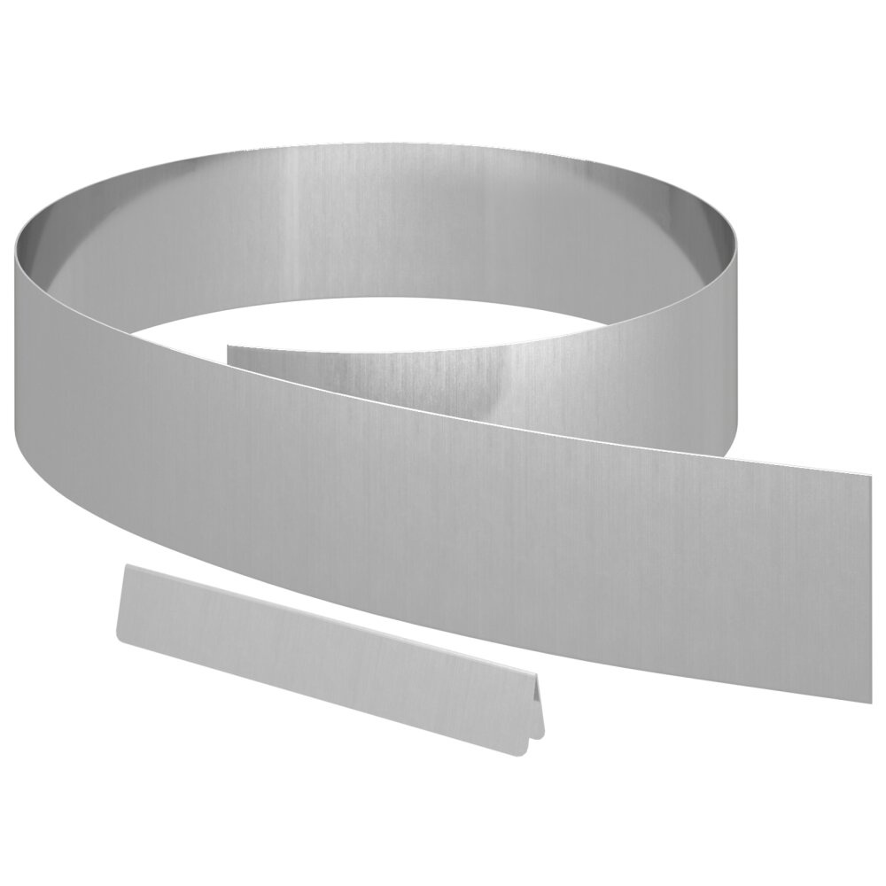 VidaXL Tuin Grasperkafwerking 4 pcs Zilver 450 x 15 cm