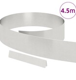 VidaXL Tuin Grasperkafwerking Zilver 450 x 15 cm Roestvrij staal