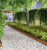 VidaXL Tuin Grasperkafwerking 4 pcs Roestig 450 x 10 cm Cortenstaal