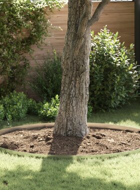 VidaXL Tuin Grasperkafwerking 4 pcs Zilver 450 x 10 cm