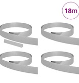 VidaXL Tuin Grasperkafwerking 4 pcs Zilver 450 x 10 cm