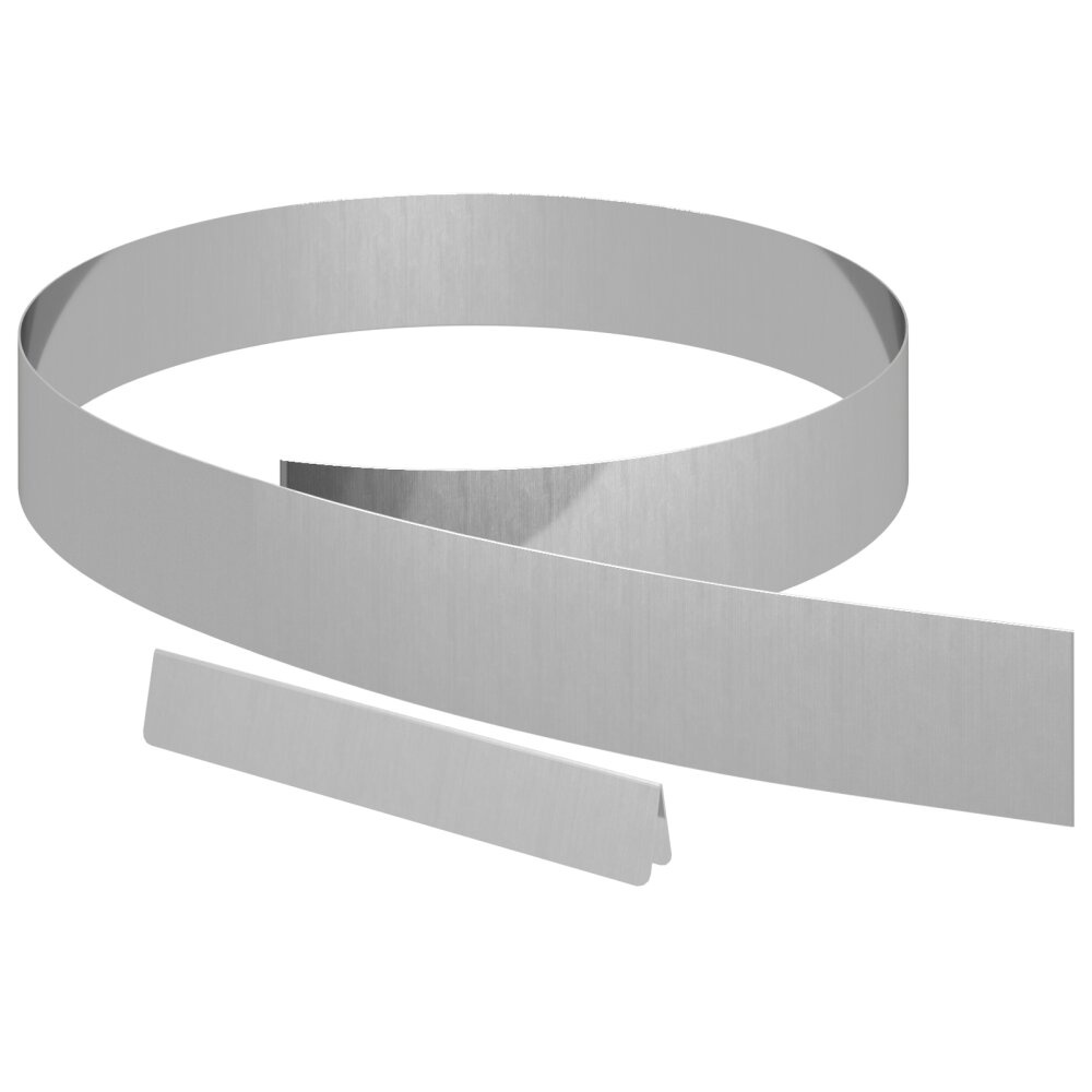 VidaXL Tuin Grasperkafwerking Zilver 450 x 10 cm Gegalvaniseerd staal