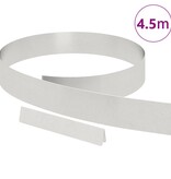 VidaXL Tuin Grasperkafwerking Zilver 450 x 10 cm Roestvrij staal