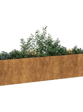 VidaXL Plantenbak roestig 200x40x40 cm weervast staal