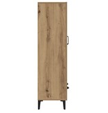 VidaXL Hoge kast 70x31x115 cm bewerkt hout artisanaal eikenkleur