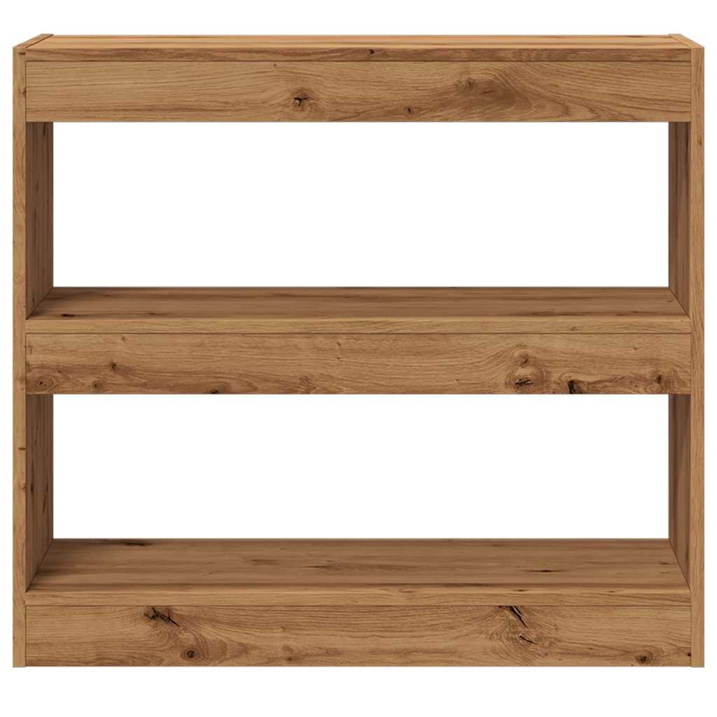 VidaXL Boekenkast/kamerscherm 80x30x72 cm artisanaal eikenkleur