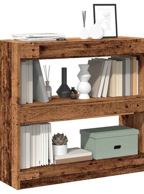 VidaXL Boekenkast/kamerscherm 80x30x72 cm oud houtkleurig