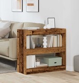 VidaXL Boekenkast/kamerscherm 80x30x72 cm oud houtkleurig