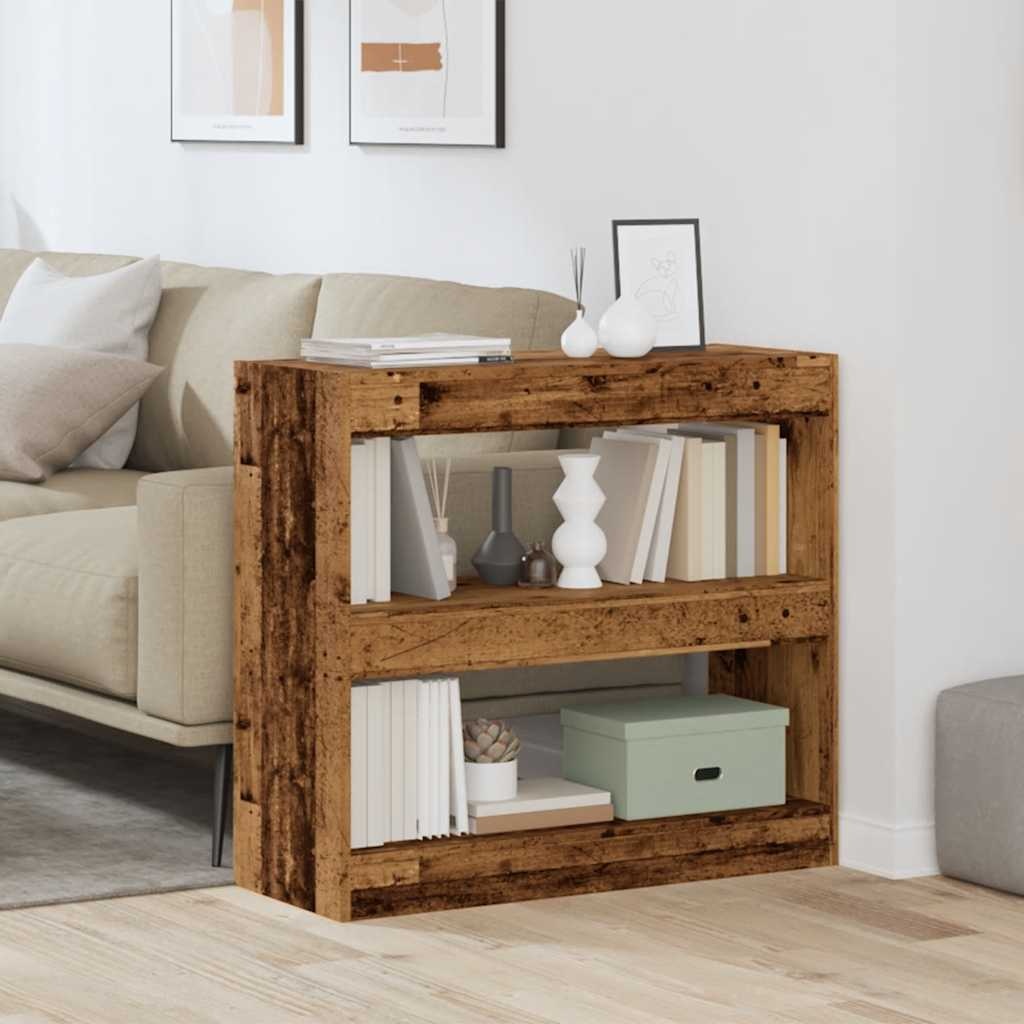 VidaXL Boekenkast/kamerscherm 80x30x72 cm oud houtkleurig