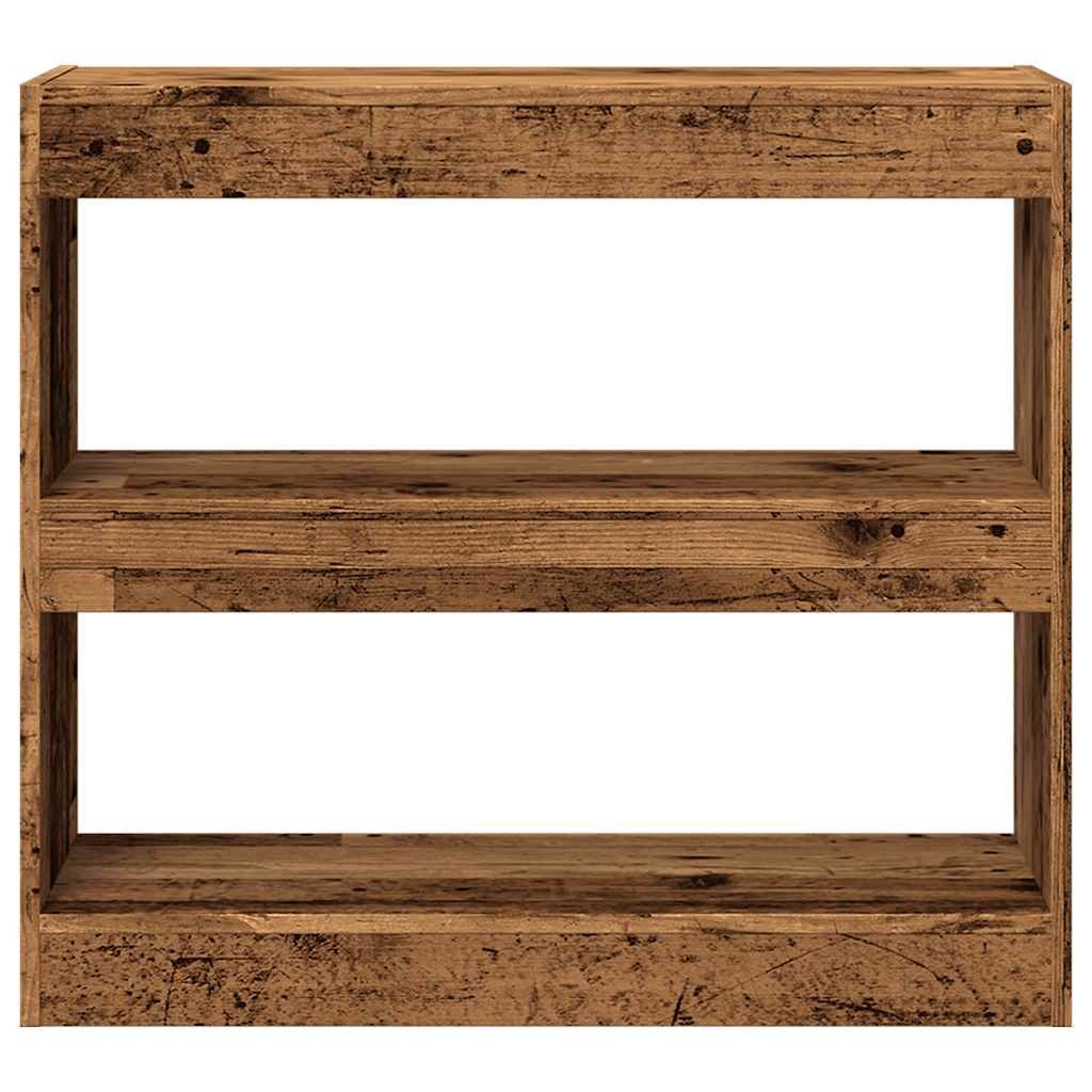 VidaXL Boekenkast/kamerscherm 80x30x72 cm oud houtkleurig