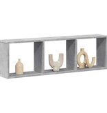 VidaXL Wandkast 100x16x30 cm bewerkt hout betongrijs