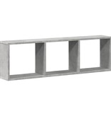VidaXL Wandkast 100x16x30 cm bewerkt hout betongrijs