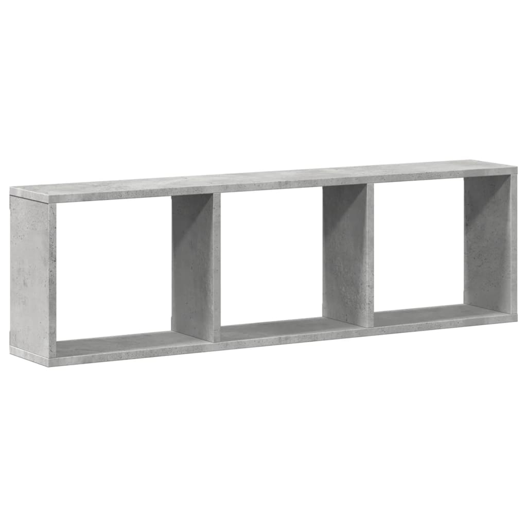 VidaXL Wandkast 100x16x30 cm bewerkt hout betongrijs