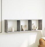 VidaXL Wandkast 100x16x30 cm bewerkt hout betongrijs