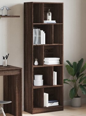 VidaXL Boekenkast 57x28,5x174 cm bewerkt hout bruin eikenkleurig