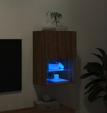 VidaXL Tv-meubel met LED-verlichting 40,5x30x60 cm bruin eikenkleur