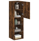 VidaXL Tv-meubels LED-verlichting 2 st 30,5x30x102 cm gerookt eiken