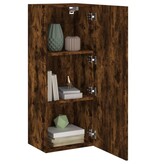 VidaXL Tv-wandmeubel 40,5x30x102 cm bewerkt hout gerookt eikenkleurig