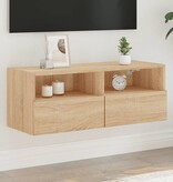 VidaXL Tv-wandmeubel 80x30x30 cm bewerkt hout sonoma eikenkleurig