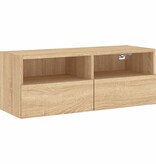 VidaXL Tv-wandmeubel 80x30x30 cm bewerkt hout sonoma eikenkleurig