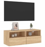 VidaXL Tv-wandmeubel 80x30x30 cm bewerkt hout sonoma eikenkleurig