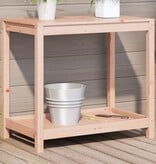 VidaXL Oppottafel met schap 82,5x50x75 cm massief douglashout
