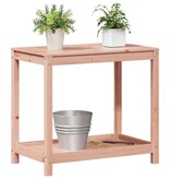VidaXL Oppottafel met schap 82,5x50x75 cm massief douglashout