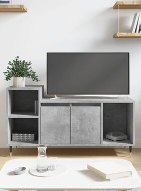 VidaXL Tv-meubel 100x35x55 cm bewerkt hout betongrijs