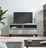 VidaXL Tv-meubel 100x34,5x44,5 cm bewerkt hout betongrijs