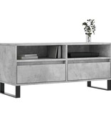 VidaXL Tv-meubel 100x34,5x44,5 cm bewerkt hout betongrijs