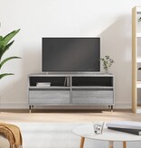 VidaXL Tv-meubel 100x34,5x44,5 cm bewerkt hout grijs sonoma eikenkleur