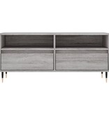 VidaXL Tv-meubel 100x34,5x44,5 cm bewerkt hout grijs sonoma eikenkleur