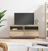 VidaXL Tv-meubel 100x34,5x44,5 cm bewerkt hout sonoma eikenkleurig