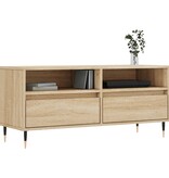 VidaXL Tv-meubel 100x34,5x44,5 cm bewerkt hout sonoma eikenkleurig