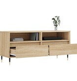 VidaXL Tv-meubel 100x34,5x44,5 cm bewerkt hout sonoma eikenkleurig