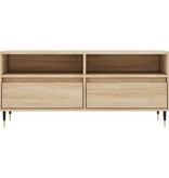 VidaXL Tv-meubel 100x34,5x44,5 cm bewerkt hout sonoma eikenkleurig