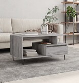VidaXL Salontafel 90x49x45 cm bewerkt hout grijs sonoma