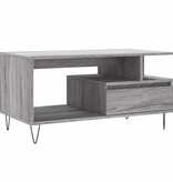 VidaXL Salontafel 90x49x45 cm bewerkt hout grijs sonoma